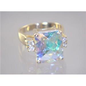 10K, 14K or 18K Gold Ladies Ring, Mercury Mist Topaz, R183