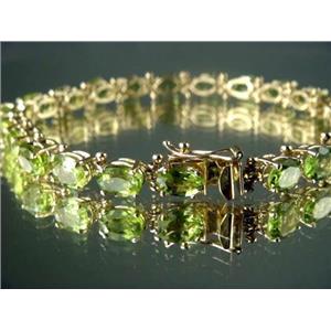 B001, Peridot Gold Bracelet