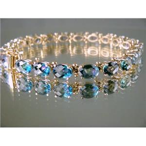 B001, Neptune Garden Topaz Gold Bracelet