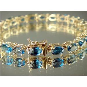B001, London Blue Topaz Gold Bracelet