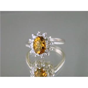 SR235, Citrine, 925 Sterling Silver Ring