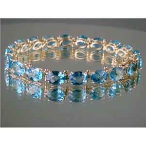 B003, Swiss Blue Topaz Gold Bracelet