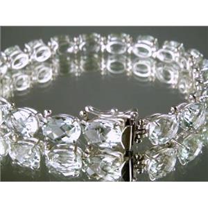 SB002, Green Amethyst, 925 Sterling Silver Bracelet