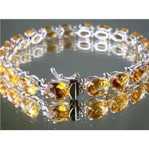 SB002, Citrine, 925 Sterling Silver Bracelet