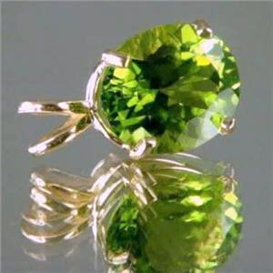 P040, Peridot 14k Gold Pendant