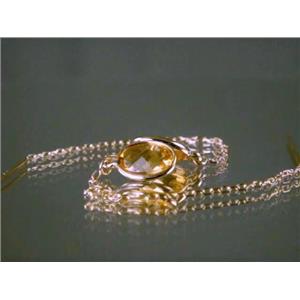 14k Gold Threader Earrings, Citrine, E005