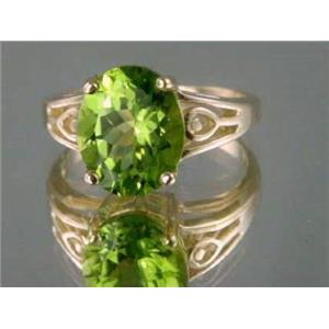 10K, 14K or 18K Gold Ladies Ring, Manchurian Peridot, R139