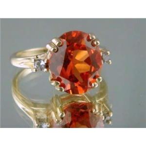 10K, 14K or 18K Gold Ladies Ring, Created Padparadscha Sapphire, R150