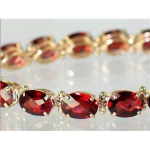 B002, Mozambique Garnet Gold Bracelet
