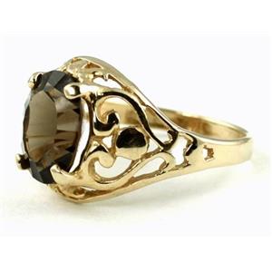 10K, 14K or 18K Gold Ladies Ring, Smoky Quartz, R004
