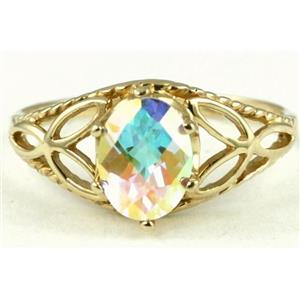 10K, 14K or 18K Gold Ladies Ring, Mercury Mist Topaz, R137
