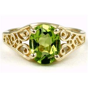 10K, 14K or 18K Gold Ladies Ring, Peridot, R005