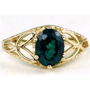 10K, 14K or 18K Gold Ladies Ring, Paraiba Topaz, R137