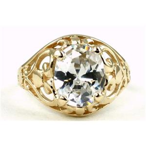 10K, 14K or 18K Gold Ladies Ring, Cubic Zirconia, R004
