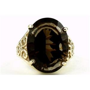 10K, 14K or 18K Gold Ladies Ring, Smoky Quartz, R049