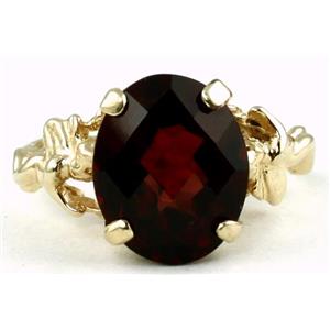 10K, 14K or 18K Gold Angel Ring, Mozambique Garnet, R154