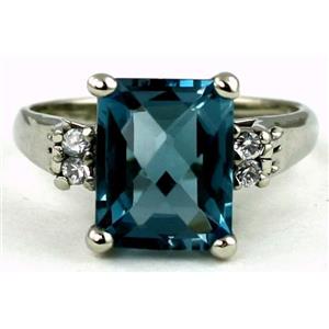 SR183, London Blue Topaz Sterling Silver Ring