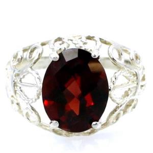 SR162, Mozambique Garnet, 925 Sterling Silver Ring