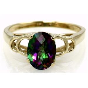 10K, 14K or 18K Gold Ladies Ring, Mystic Fire Topaz, R300