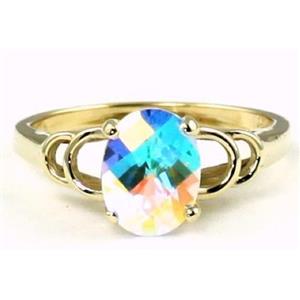 10K, 14K or 18K Gold Ladies Ring, Mercury Mist Topaz, R300
