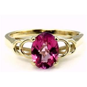 10K, 14K or 18K Gold Ladies Ring, Pure Pink Topaz, R300