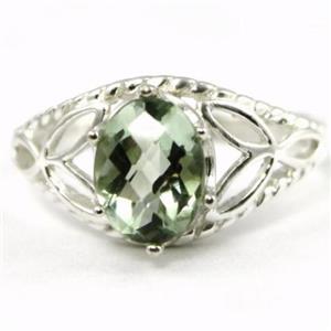 SR137, Green Amethyst, 925 Sterling Silver Ring