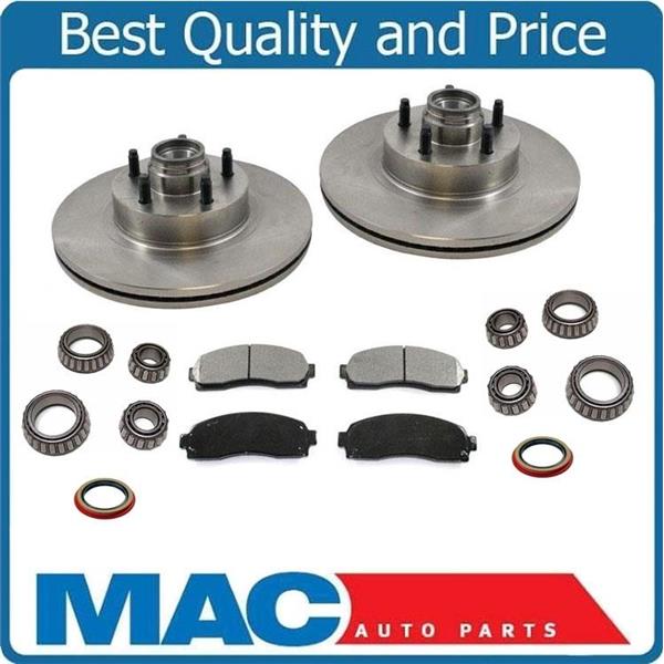 01 05 Sport Trac Rear Wheel Drive 2 F Brake Rotors Ceramic Pads Wheel Bearings