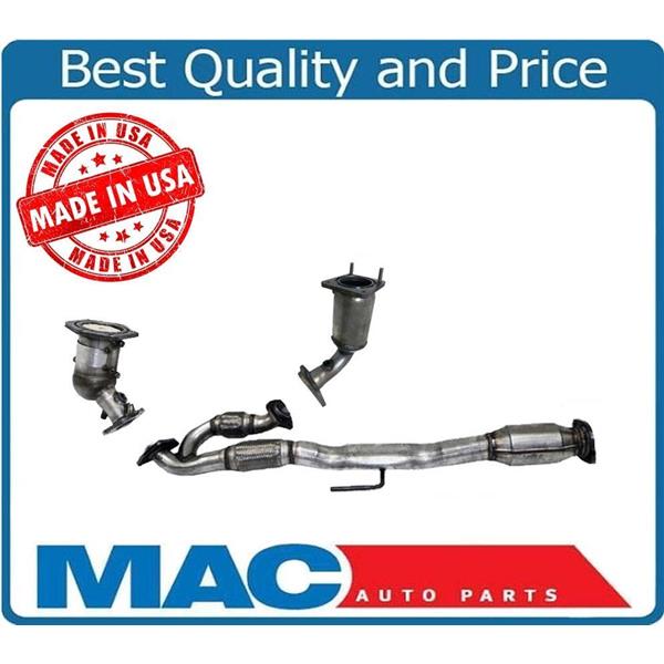 Front Rear Engine Y Pipe 3 Catalytic Converter For Altima 07 08 3 5l 3pc Kit Mac Auto Parts