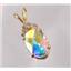 P043, Mercury Mist Topaz 14K Gold Pendant