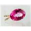 P080, Pure Pink Topaz 14K Gold Pendant