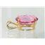 P080, Pure Pink Topaz 14K Gold Pendant