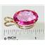 P080, Pure Pink Topaz 14K Gold Pendant
