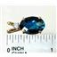 P019, London Blue Topaz 14K Gold Pendant
