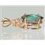 P043, Mystic Fire Topaz 14K Gold Pendant w/accents