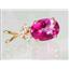 P043, Pure Pink Topaz 14K Gold Pendant w/accents