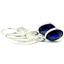 925 Sterling Silver Leverback Earrings, Created Blue Sapphire, SE001