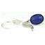 925 Sterling Silver Leverback Earrings, Created Blue Sapphire, SE001