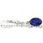 925 Sterling Silver Leverback Earrings, Created Blue Sapphire, SE001
