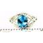 SR137, Swiss Blue Topaz, 925 Sterling Silver Ring