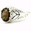 SR137, Smoky Quartz, 925 Sterling Silver Ring