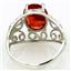 SR162, Created Padparadsha Sapphire, 925 Silver Ring