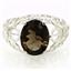 SR162, Smoky Quartz, 925 Sterling Silver Ring