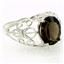 SR162, Smoky Quartz, 925 Sterling Silver Ring