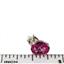925 Sterling Silver Post Earrings, Created Pink Sapphire, SE002