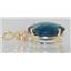 P016, London Blue Topaz, 14K Gold Pendant