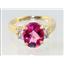 10K, 14K or 18K Gold Ladies Ring, Pure Pink Topaz, R123