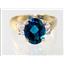 10K, 14K or 18K Gold Ladies Ring, London Blue Topaz, R123