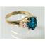10K, 14K or 18K Gold Ladies Ring, London Blue Topaz, R123