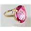 10K, 14K or 18K Gold Ladies Ring, Pure Pink Topaz, R217