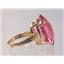 10K, 14K or 18K Gold Ladies Ring, Pure Pink Topaz, R217